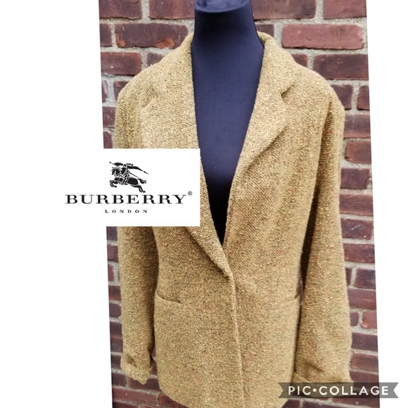 Burberry Jackets & Blazers - Burberry fuzzy tweed jacket 8